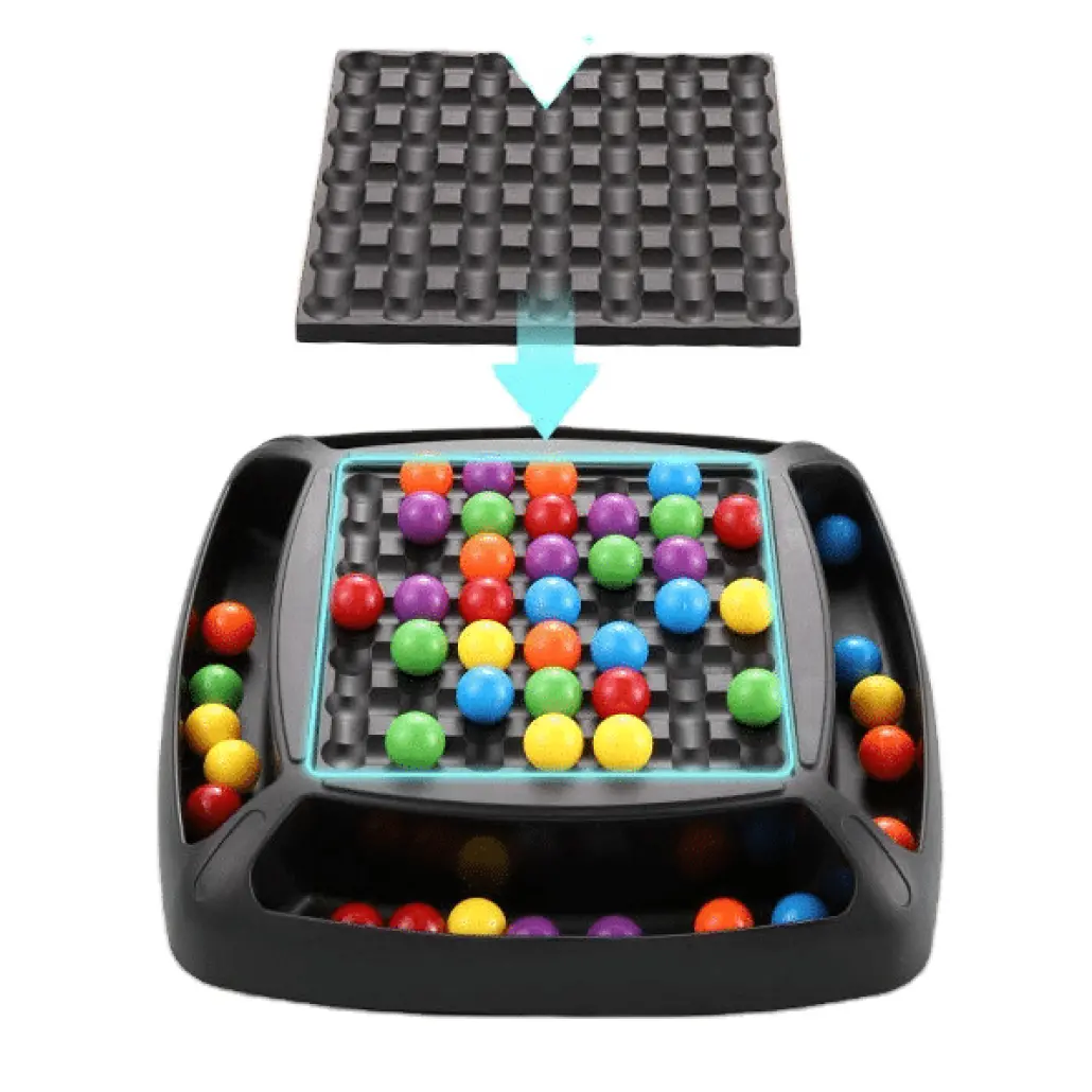 Joc Interactiv de Strategie cu Bile Colorate, 2-4 Jucatori, 48 de piese, 20.5x20.5 cm, + 3 Ani