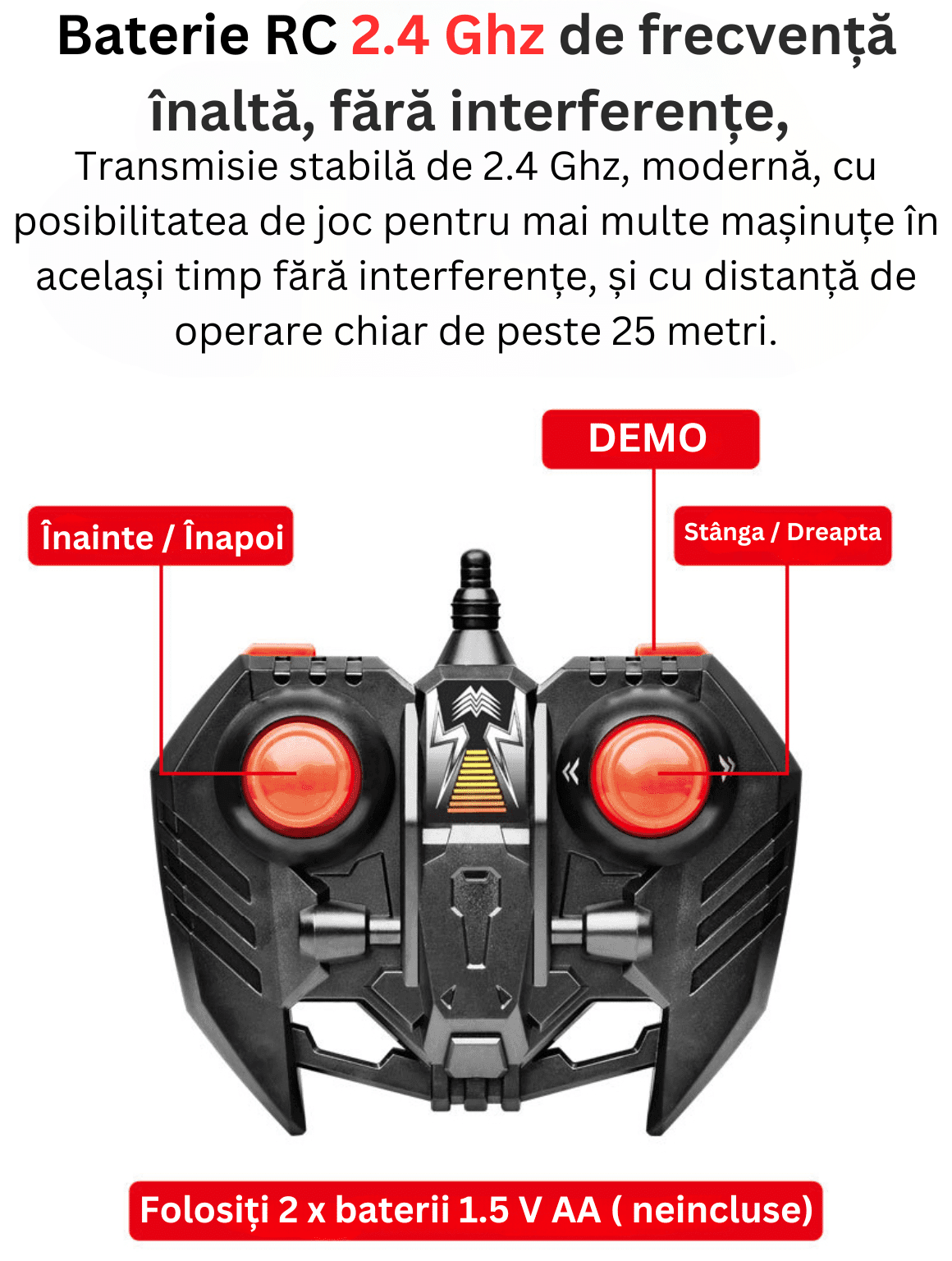 Masinuta Off Road cu Telecomanda, Roti Antisoc din Burete Dens, Scara 1:16, RC 2.4 GHZ, Acumulator cu Incarcator USB, 23x22x18 cm, Negru Verde, + 6 Ani