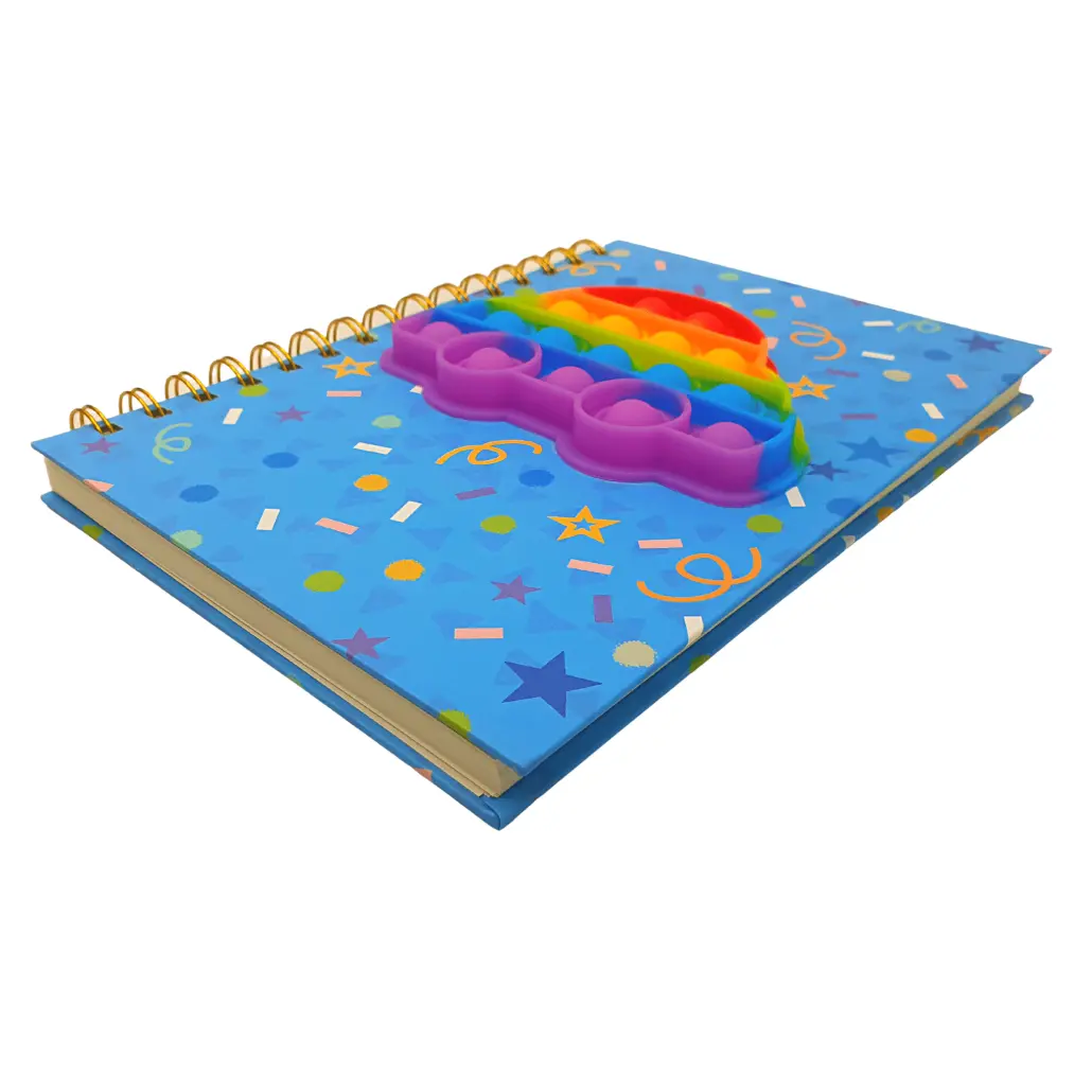 Caiet Dictando Pop It Now, Masinuta Colorata, Albastru, 21x15 cm, 75 file