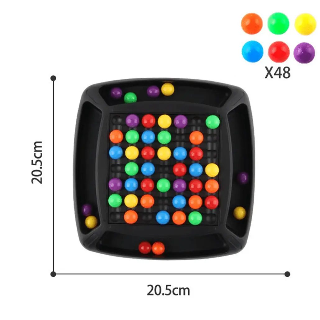 Joc Interactiv de Strategie cu Bile Colorate, 2-4 Jucatori, 48 de piese, 20.5x20.5 cm, + 3 Ani