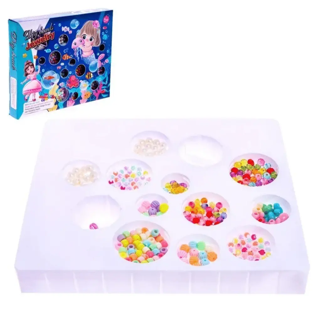 Set pentru Artizanat, Bratari cu Margele, Relief Ocean, Albastru, 31x4x26 cm, + 5 Ani