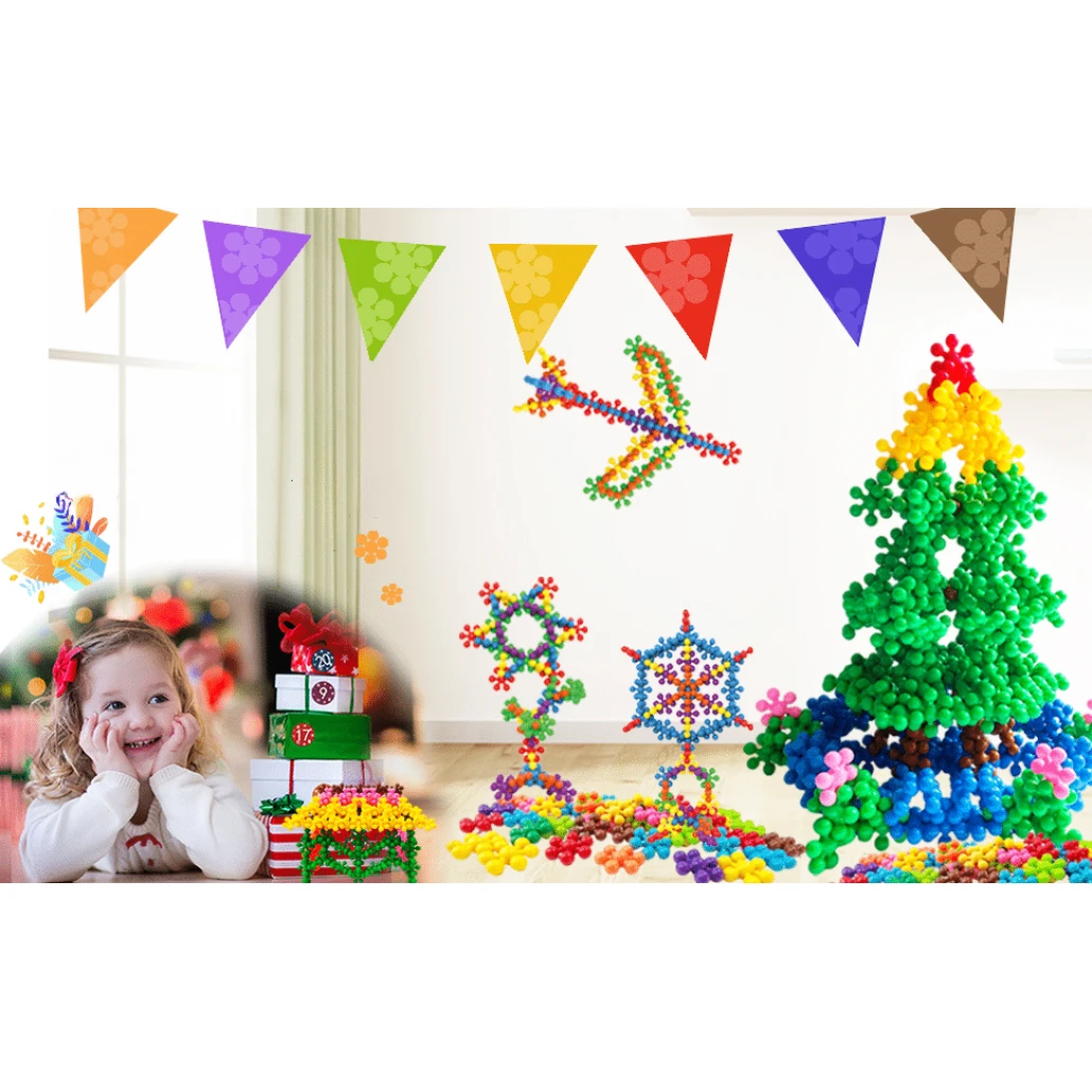 Set de Constructie Educativ Interactiv, Piese Particule Atom Interconectabile, Combinatii Infinite, Cutie Depozitare, 600 Piese, + 3 Ani