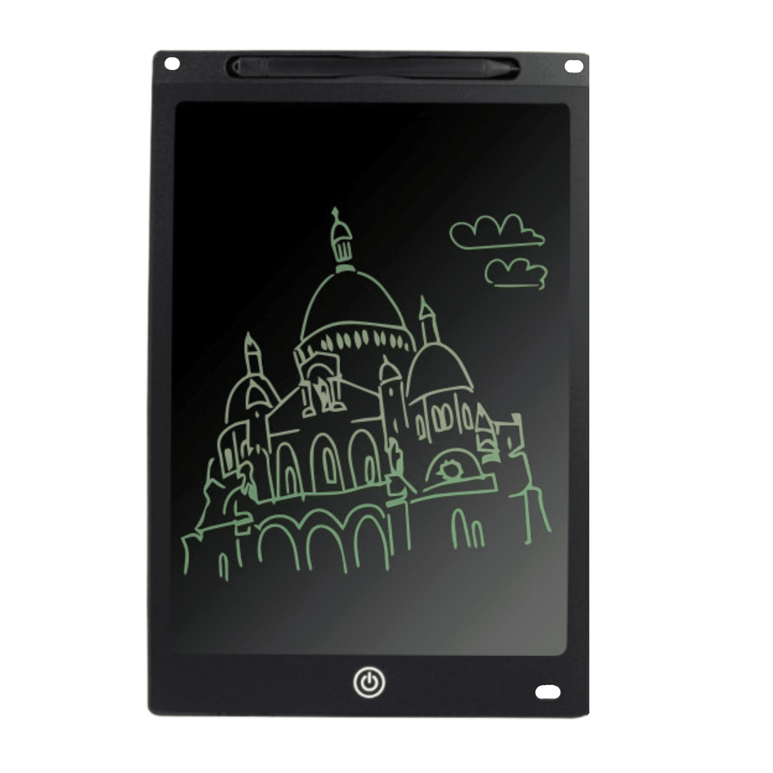 Tableta LCD pentru Scris si Desenat, Diagonala 12 Inch, Scris Multicolor, Functie Blocare Ecran, Impermeabila, Colturi Rotunjite, 28.6x19x0.5 Cm, Negru, + 3 Ani
