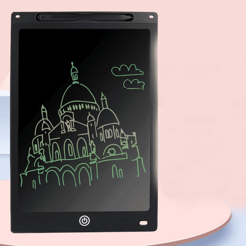Tableta LCD pentru Scris si Desenat, Diagonala 10 Inch, Scris Multicolor, Functie Blocare Ecran, Impermeabila, Colturi Rotunjite, 25.1x17.9x0.5 Cm, Negru, + 3 Ani