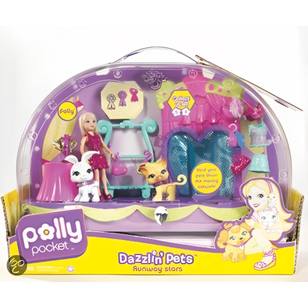 Set de Joaca Polly Pocket, Podiumul Pentru Animale, Multiple Accesorii, 27x20x9 cm, +4 ani