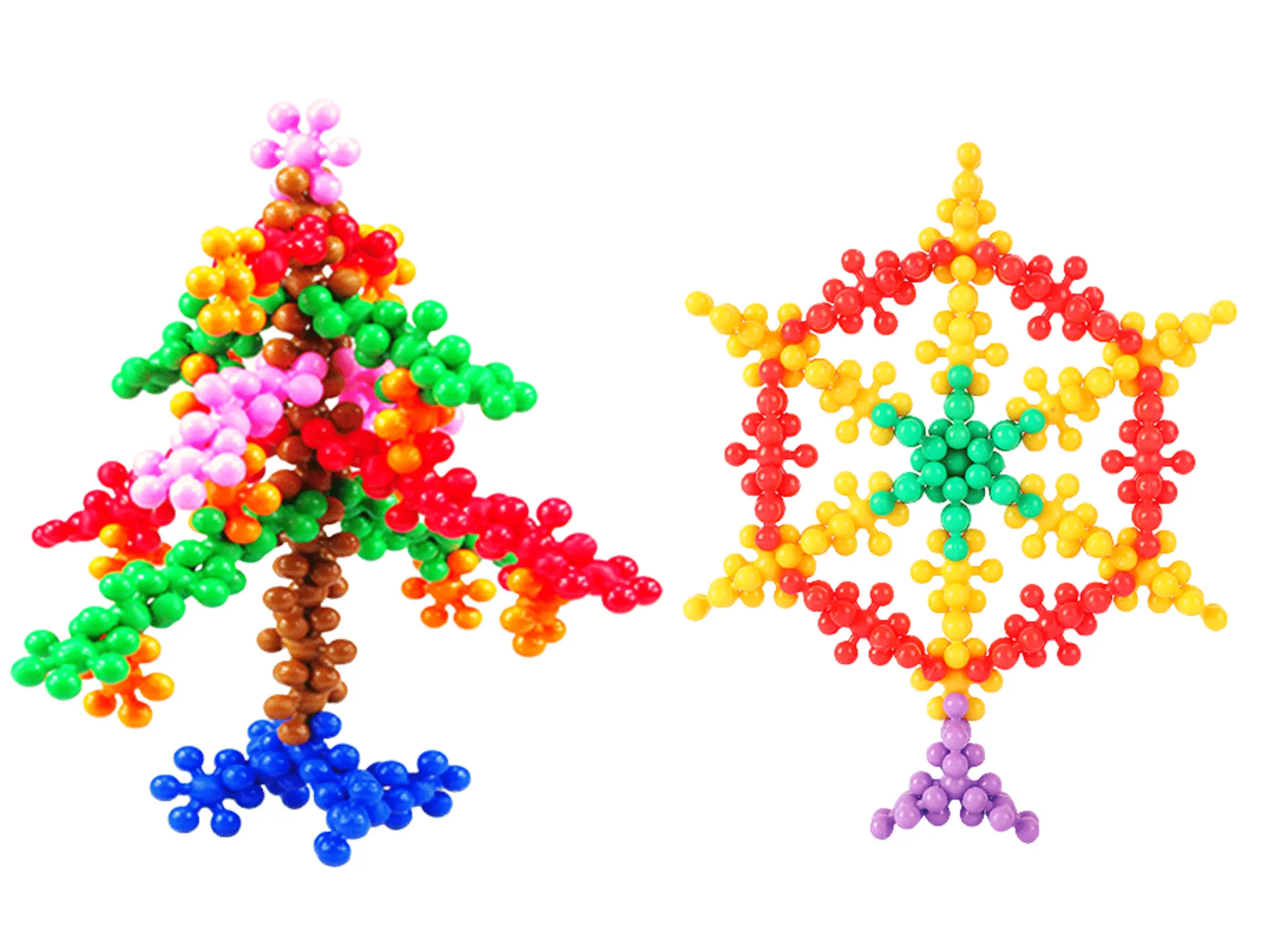 Set de Constructie Educativ Interactiv, Piese Particule Atom Interconectabile, Combinatii Infinite, Cutie Depozitare, 600 Piese, + 3 Ani