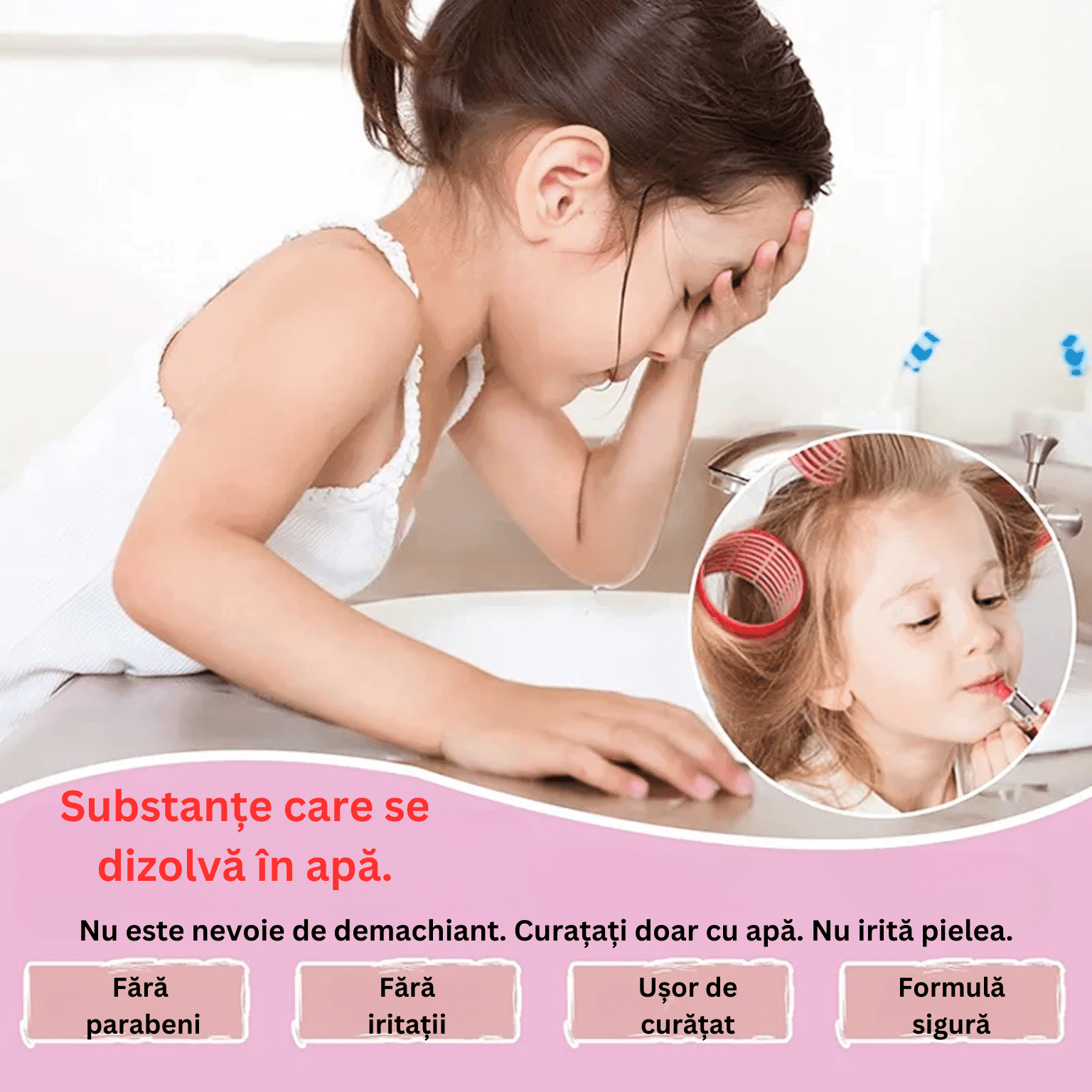 Trusa de Machiaj si Unghii pentru Copii, Sirena, Fard, Oja, Unghii, Sclipici, Alte Accesorii, 27x28.5x4 Cm, +3 ani