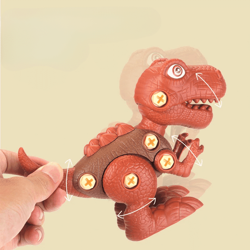 Set 2 Jucarii Interactive STEM DIY, Dinozauri de Construit, Tyrannosaurus Rex si Brachiosaurus, Maro Gri, + 3 Ani