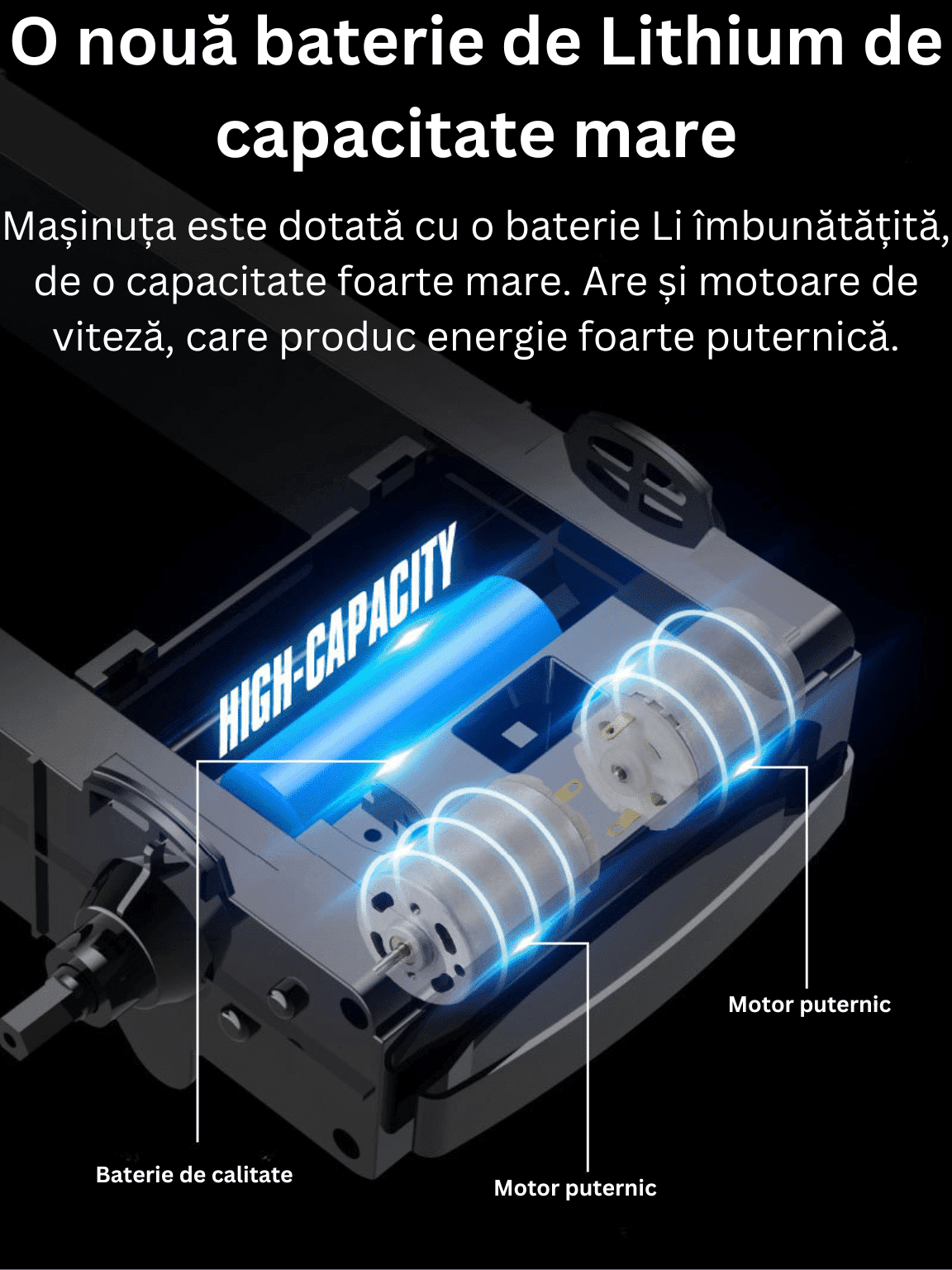 Masinuta Off Road cu Telecomanda, Roti Antisoc din Burete Dens, Scara 1:16, RC 2.4 GHZ, Acumulator cu Incarcator USB, 23x22x18 cm, Negru Verde, + 6 Ani