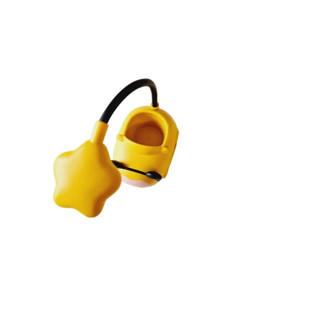 Lampa de Birou LED cu Suport Pixuri, Reglabila, Portabila, Pliabila, Reincarcare USB, Ursulet, Galben