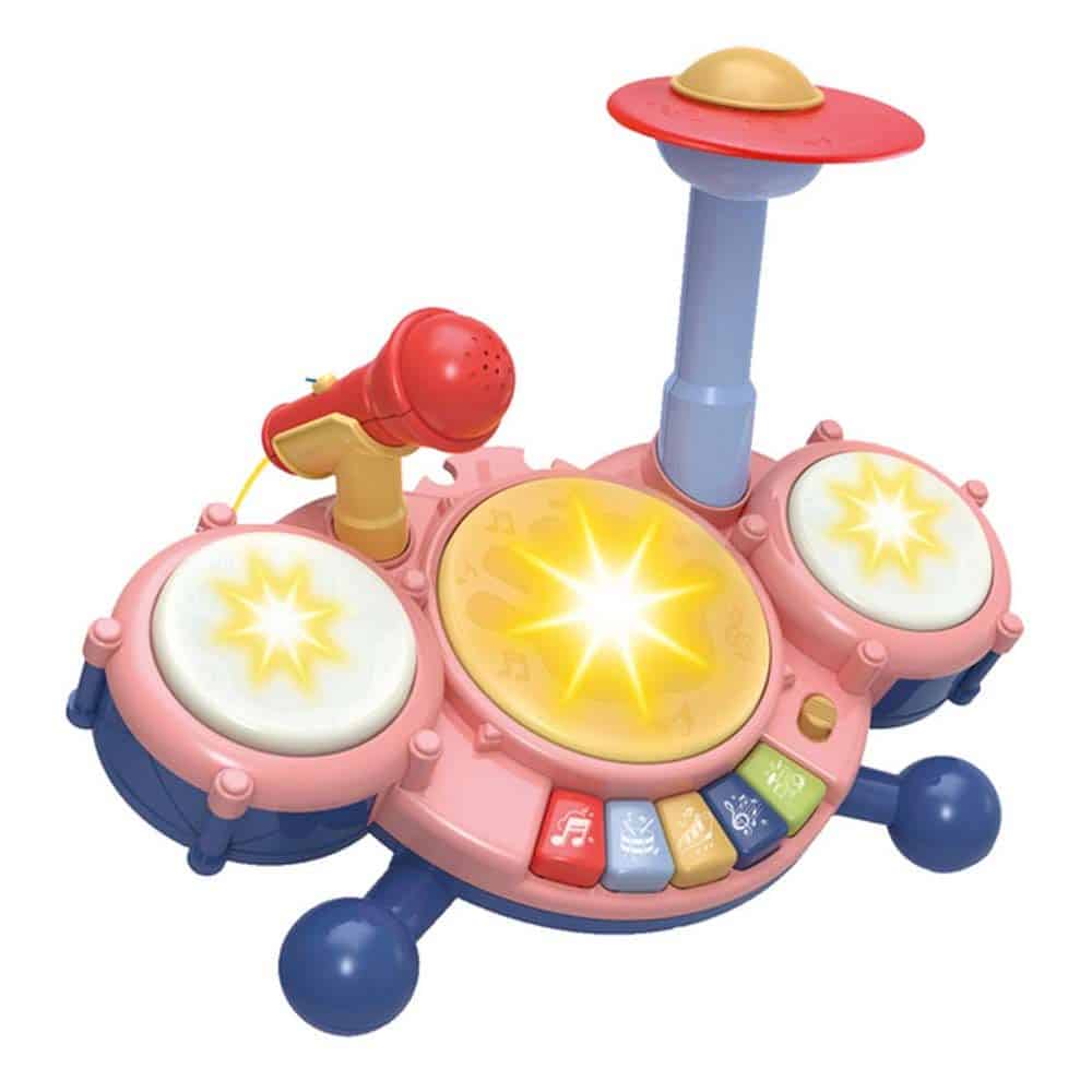 Set Tobe Interactive Bebelusi, Microfon Incorporat, Volum Ajustabil, Functie Pian, Roz, 32x28x20 Cm, +18 Luni