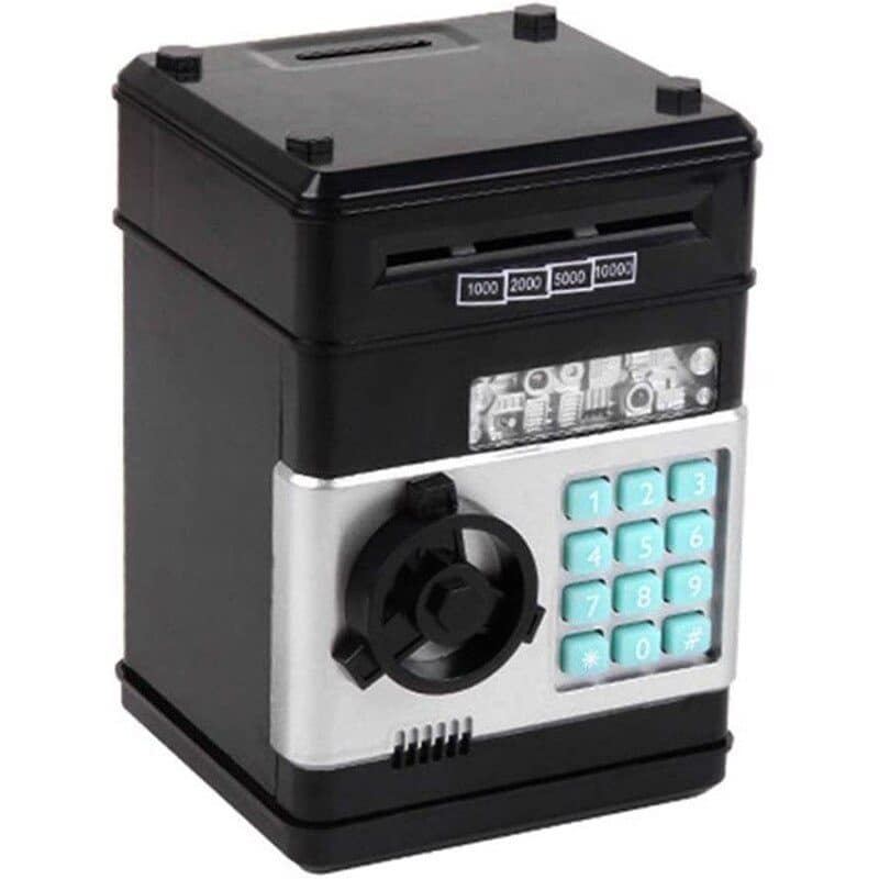 Pușculiță ATM LUDIRO cu Lumini și Sunete, Economisește Ușor, Negru