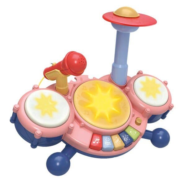 Set Tobe Interactive Bebelusi, Microfon Incorporat, Volum Ajustabil, Functie Pian, Roz, 32x28x20 Cm, +18 Luni