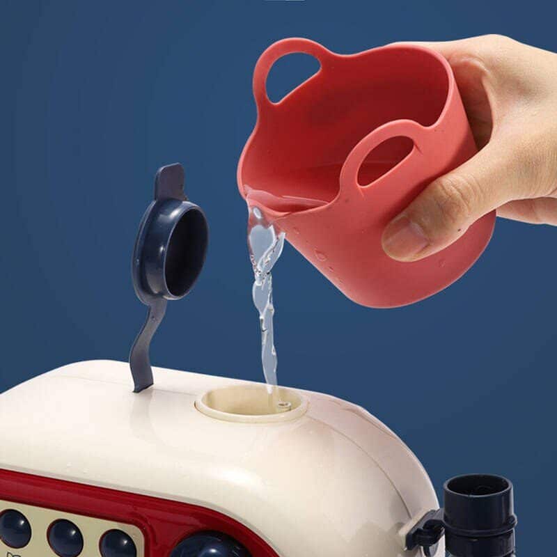 Set de Joaca, Masina de Spalat cu Accesorii, Sistem de Scurgere, Sunete si Lumini Interactive, 21x21x11 Cm, + 3 Ani