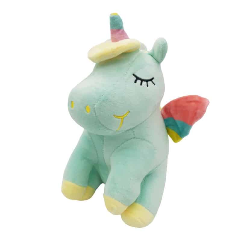 Jucarie de Plus Unicorn cu Aripioare, Albastru, 20 cm, +3 ani