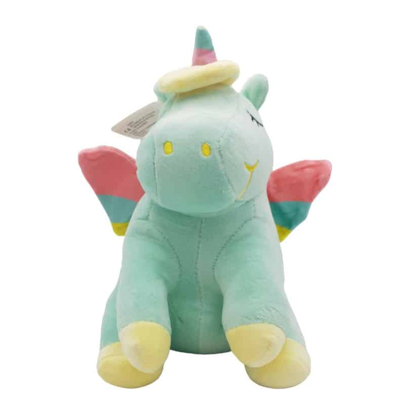 Jucarie de Plus Unicorn cu Aripioare, Albastru, 20 cm, +3 ani