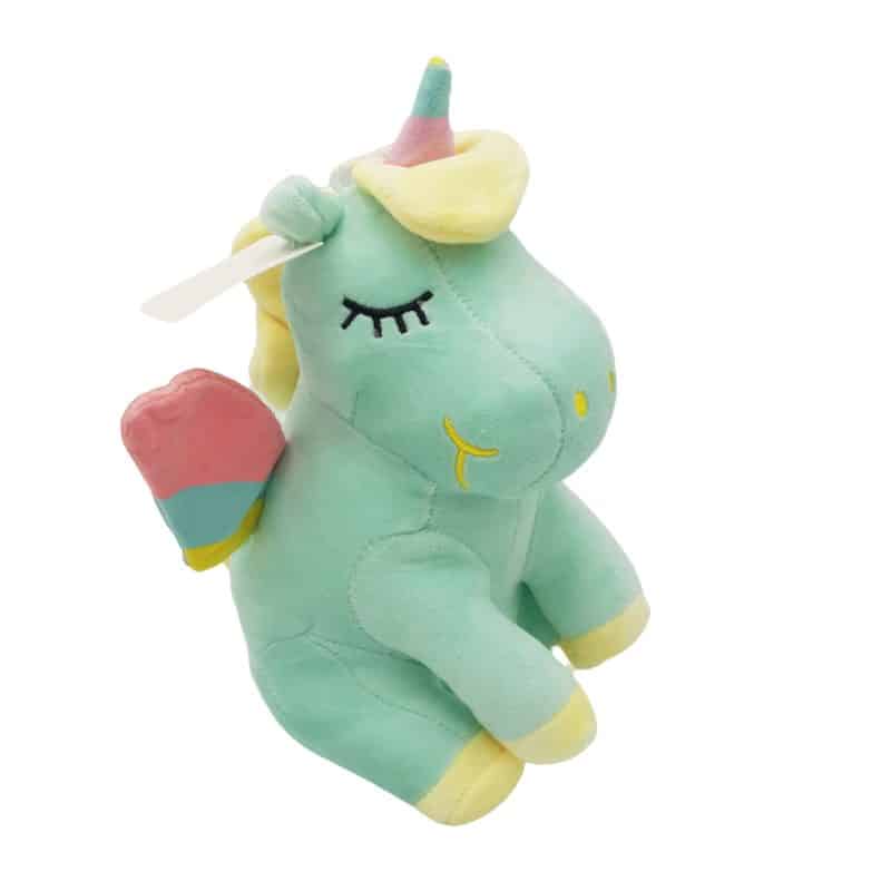 Jucarie de Plus Unicorn cu Aripioare, Albastru, 20 cm, +3 ani