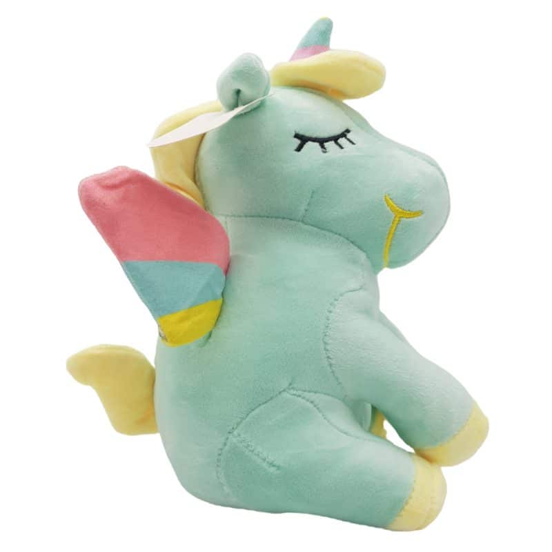 Jucarie de Plus Unicorn cu Aripioare, Albastru, 20 cm, +3 ani