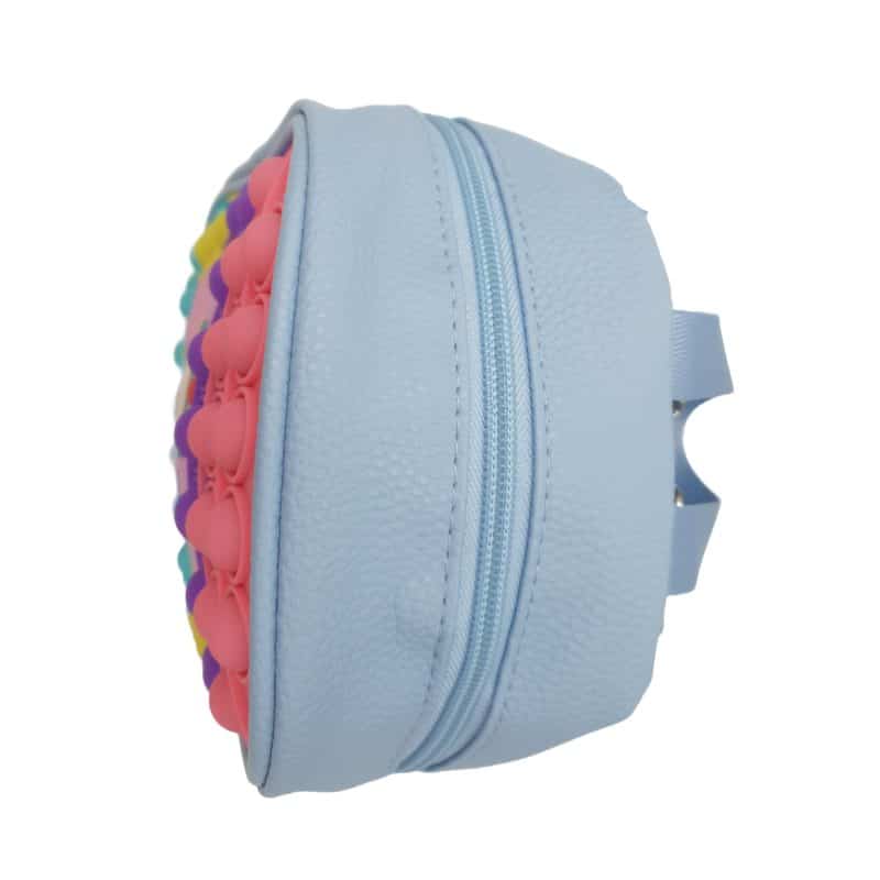 Ghiozdan Prescolari, Pop It Now, Unicorn, 2 Barete Ajustabile, Piele Ecologica, 19x23x10 cm, Albastru, + 3 Ani