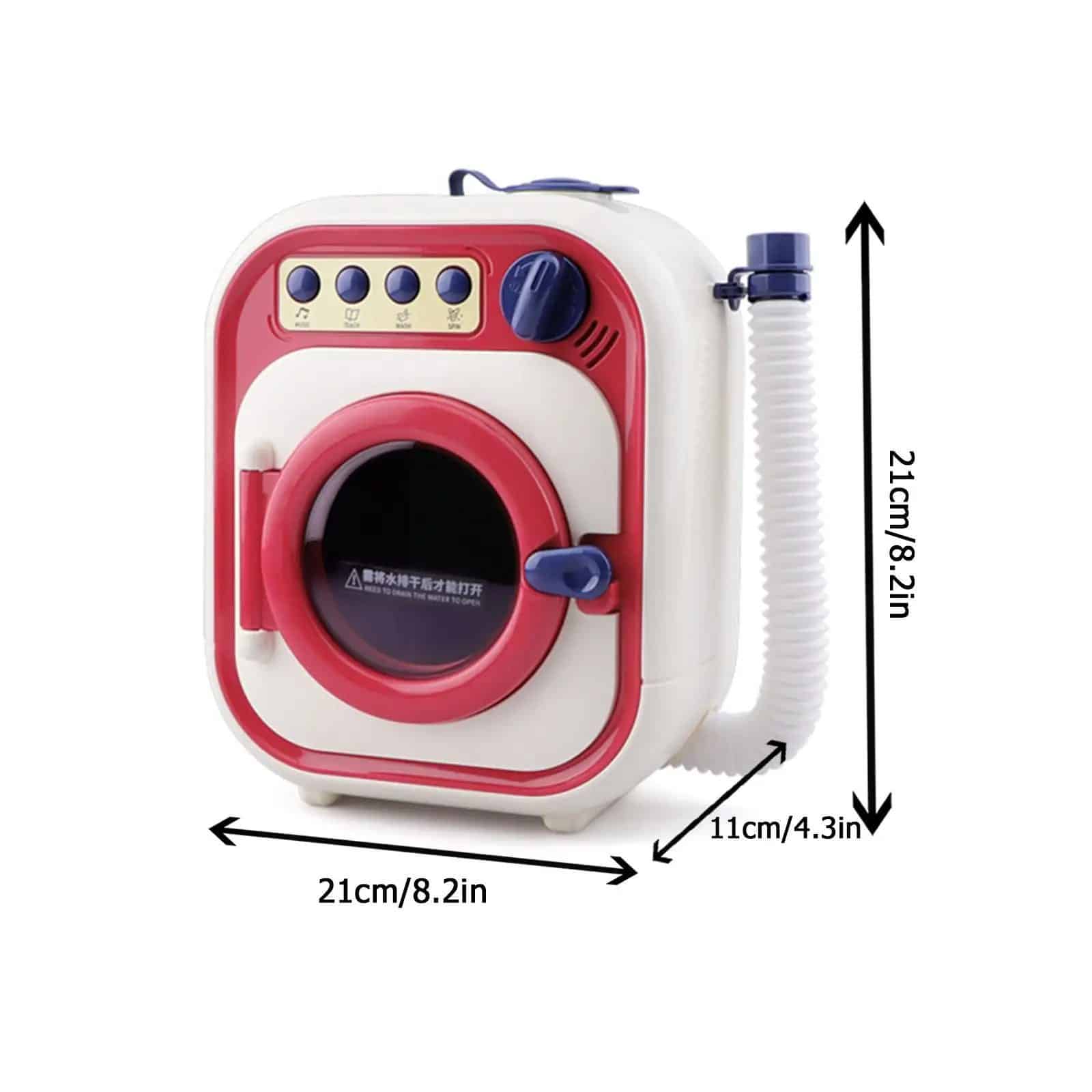 Set de Joaca, Masina de Spalat cu Accesorii, Sistem de Scurgere, Sunete si Lumini Interactive, 21x21x11 Cm, + 3 Ani