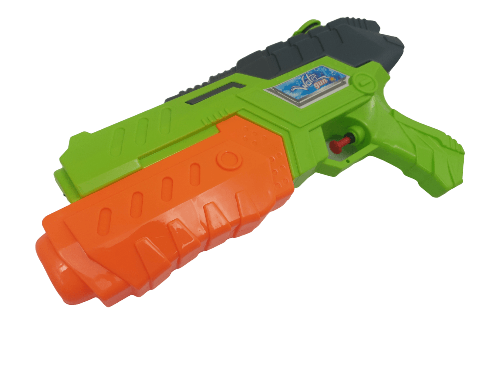 Pistol Jucarie cu Apa, cu Rezervor, Verde Portocaliu, 32x5x18 cm, + 3 Ani