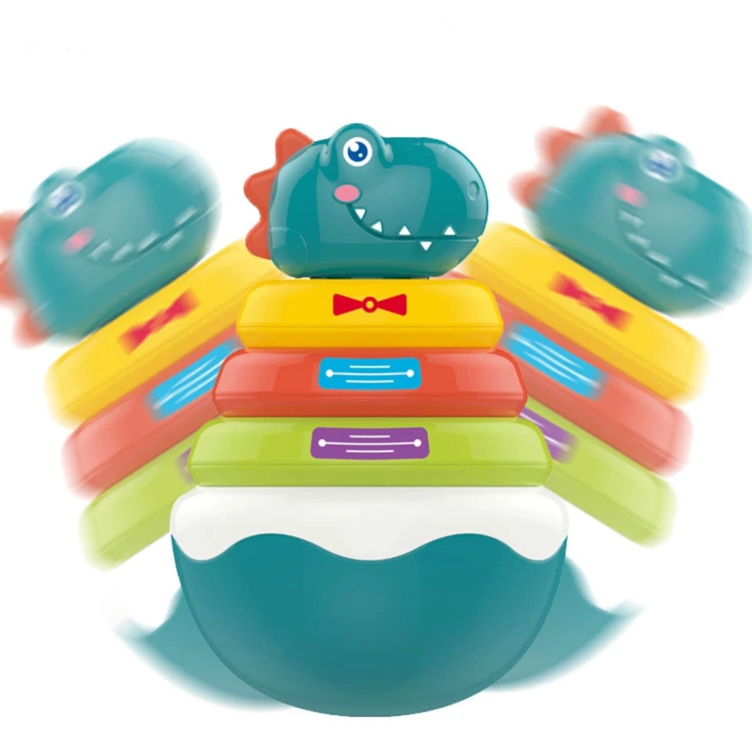 Dinozaur Hopa Mitică și Turn de Stivuit, 6+ Luni