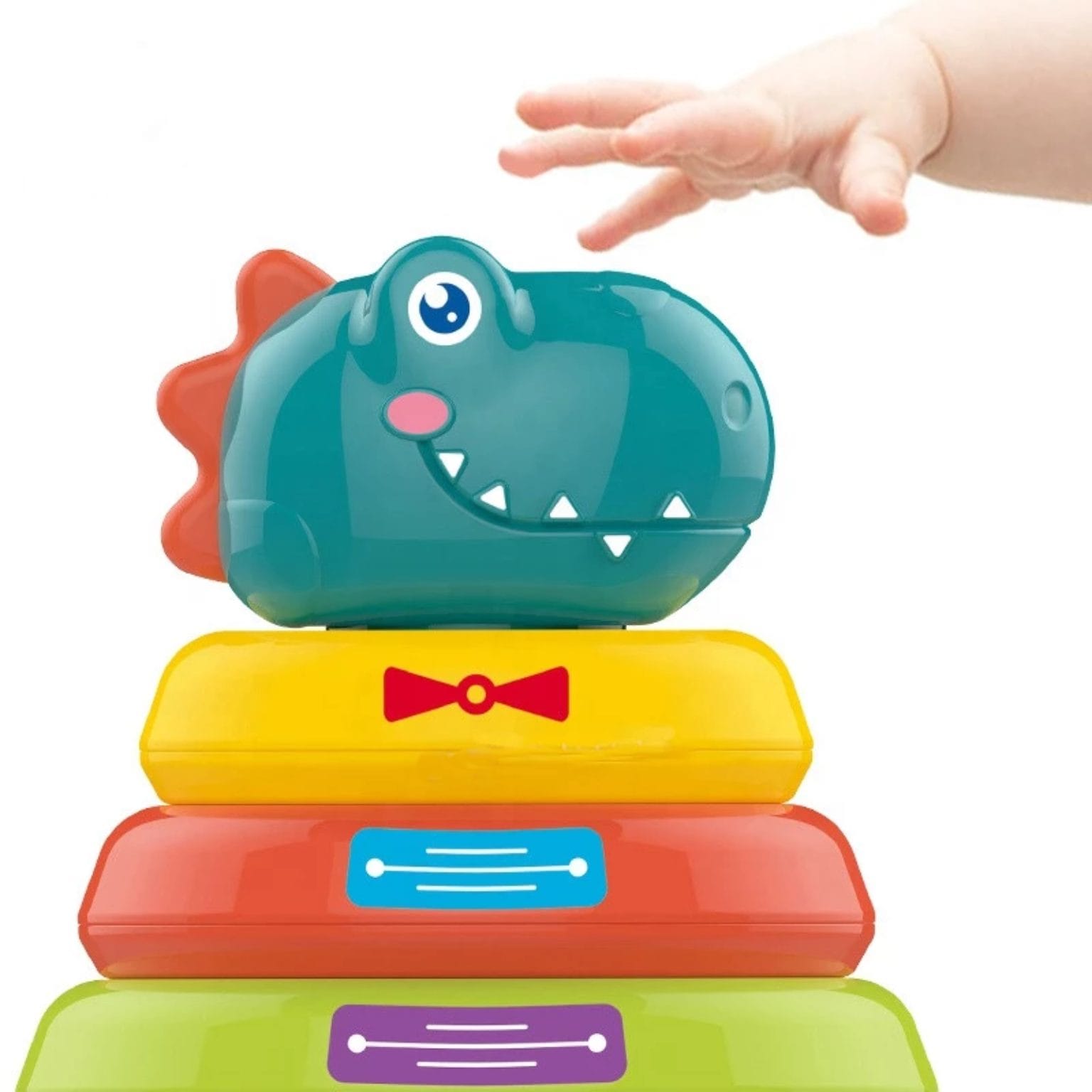 Dinozaur Hopa Mitică și Turn de Stivuit, 6+ Luni