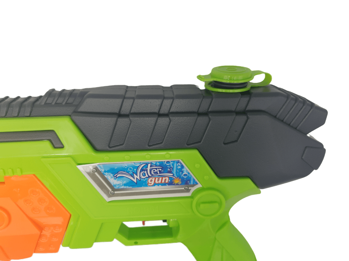 Pistol Jucarie cu Apa, cu Rezervor, Verde Portocaliu, 32x5x18 cm, + 3 Ani