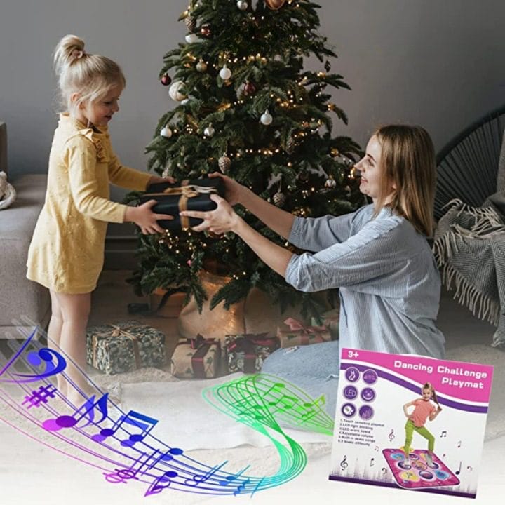 Resigilat - Covor Muzical Electronic, 5 Moduri Muzicale, 3 Nivele de Dificultate, Volum Adjustabil, Lumini LED, 90x93x3 cm, + 3 Ani