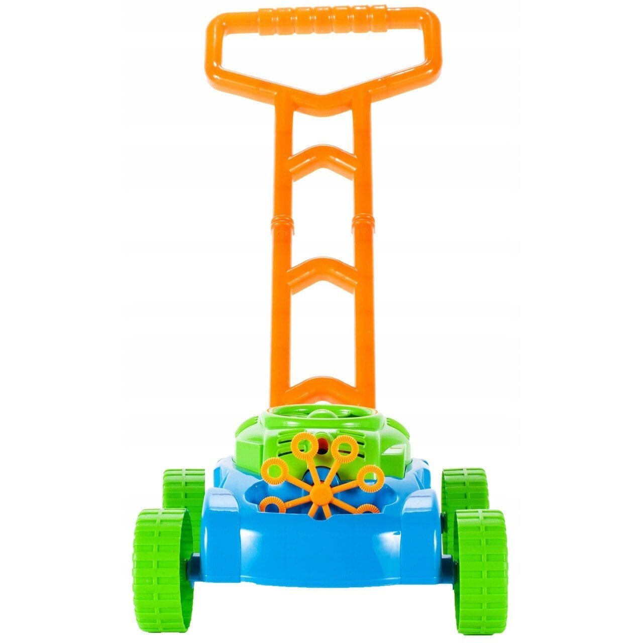 Masina de Tuns Iarba Interactiva pentru Baloane de Sapun, Solutie Inclusa, 27x27.5x50 Cm, + 3 Ani