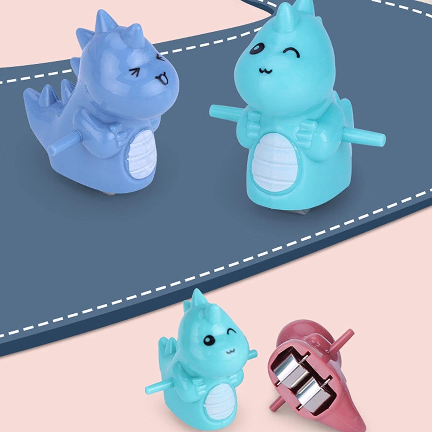 Tobogan pentru Dinozauri, Lumini si Sunete Interactive, 3 Dinozauri, 42x21x38 Cm, Albastru + 3 Ani