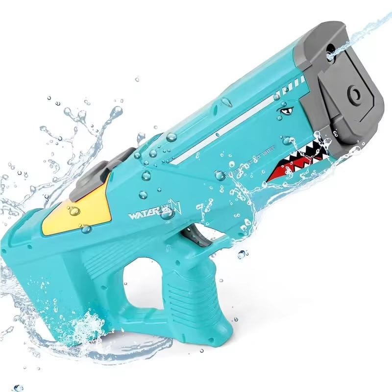 Pistol cu Apa Electric, Distanta Tragere 12m, Rezervor 550ml, Acumulator cu Incarcare USB, Albastru, 45.3x28x17.3 Cm, + 3 Ani