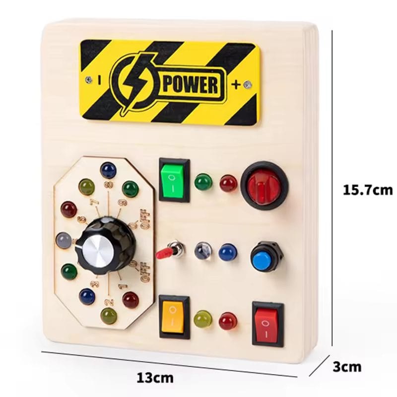 Tabla de Activitati Montessori din Lemn, Educativa, Senzoriala si Motrica pentru Copii 1-3 Ani, Portabila, 15.7x13x3 Cm