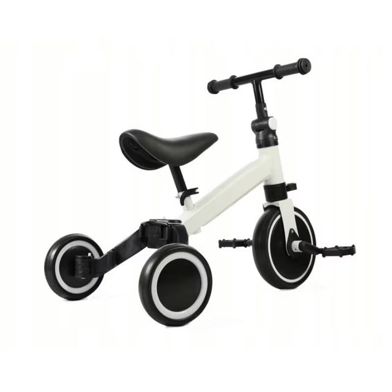 Tricicleta Multifunctionala 4 in 1 pentru Copii, Ajustabila, Ideala pentru Dezvoltarea Abilitatilor Motorii, Stabila si Confortabila, Alb, 1-4 Ani