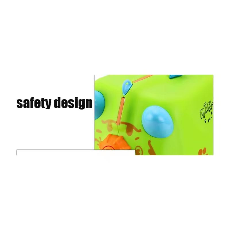 Troler Ride On pentru Copii, 18 Litri, Blocare Incuietoare, Centuri de Siguranta, Usoara si Durabila, Roti Rezistente, Pisica, Verde, 45x32x21 Cm, + 3 Ani