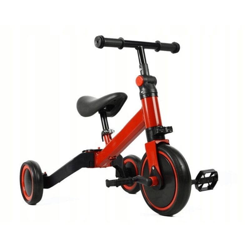 Tricicleta Multifunctionala 4 in 1 pentru Copii, Ajustabila, Ideala pentru Dezvoltarea Abilitatilor Motorii, Stabila si Confortabila, Rosu, 1-4 Ani