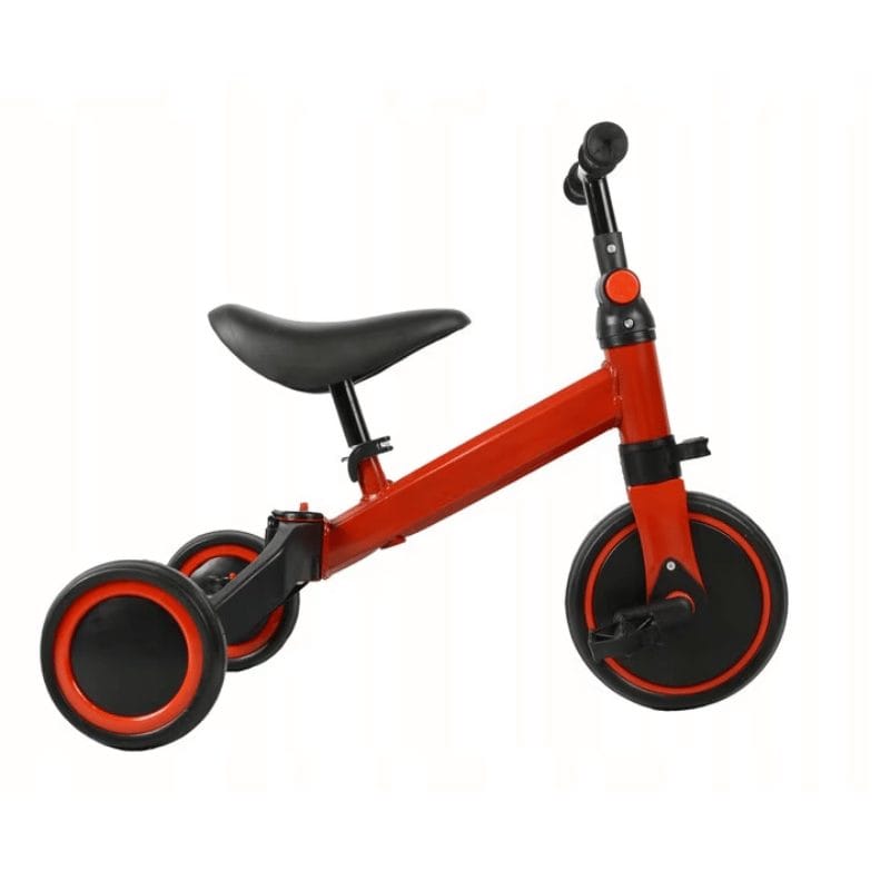 Tricicleta Multifunctionala 4 in 1 pentru Copii, Ajustabila, Ideala pentru Dezvoltarea Abilitatilor Motorii, Stabila si Confortabila, Rosu, 1-4 Ani