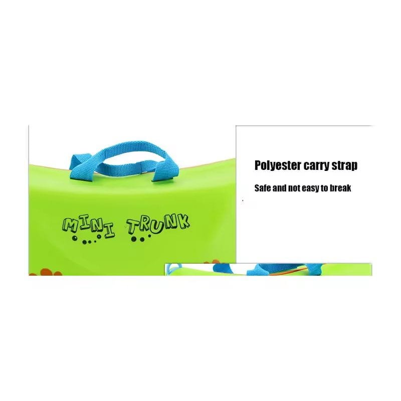 Troler Ride On pentru Copii, 18 Litri, Blocare Incuietoare, Centuri de Siguranta, Usoara si Durabila, Roti Rezistente, Pisica, Verde, 45x32x21 Cm, + 3 Ani