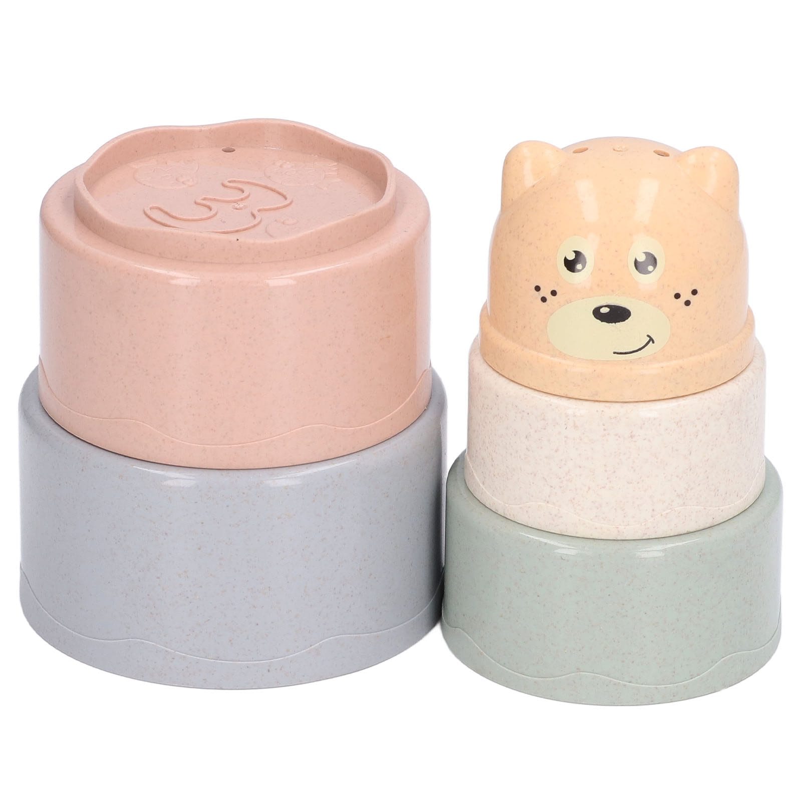 Set Educativ si Interactiv, Turn de Stivuit, Ursulet, 5 Piese, + 6 Luni