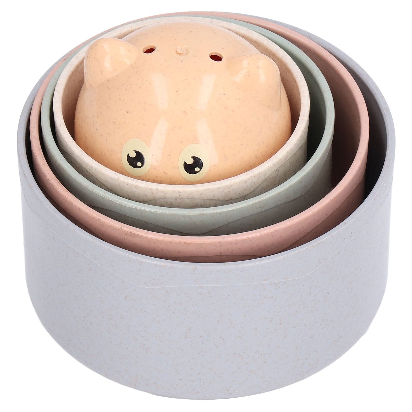 Set Educativ si Interactiv, Turn de Stivuit, Ursulet, 5 Piese, + 6 Luni