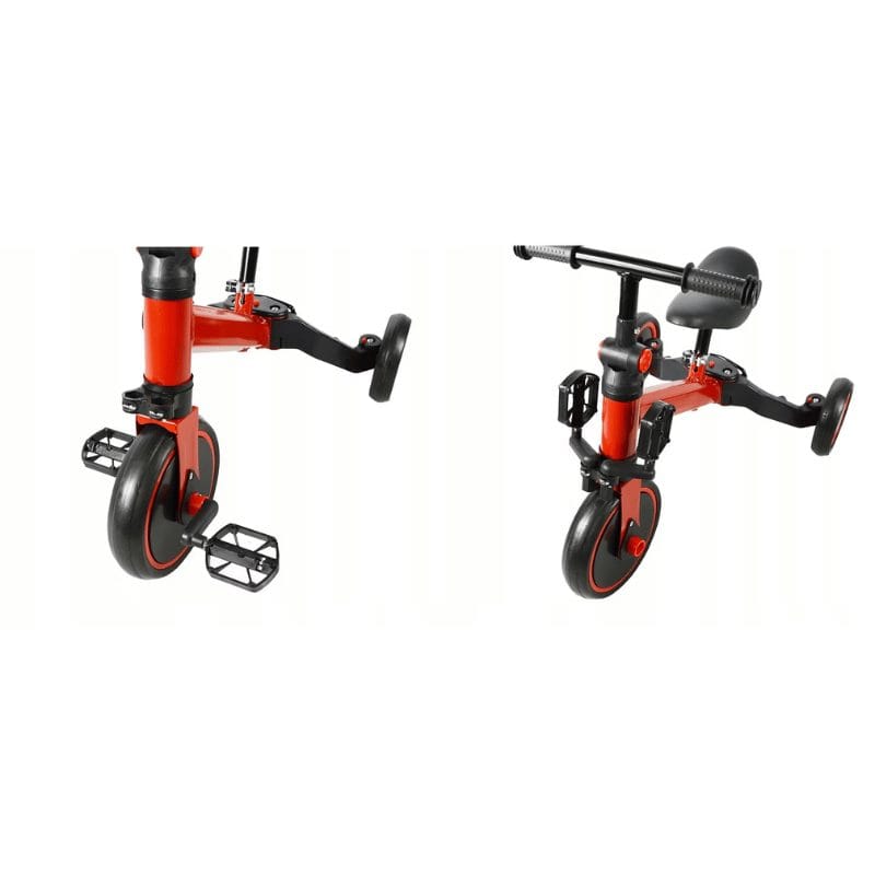 Resigilat - Tricicleta Multifunctionala 4 in 1 pentru Copii, Ajustabila, Ideala pentru Dezvoltarea Abilitatilor Motorii, Stabila si Confortabila, Rosu, 1-4 Ani