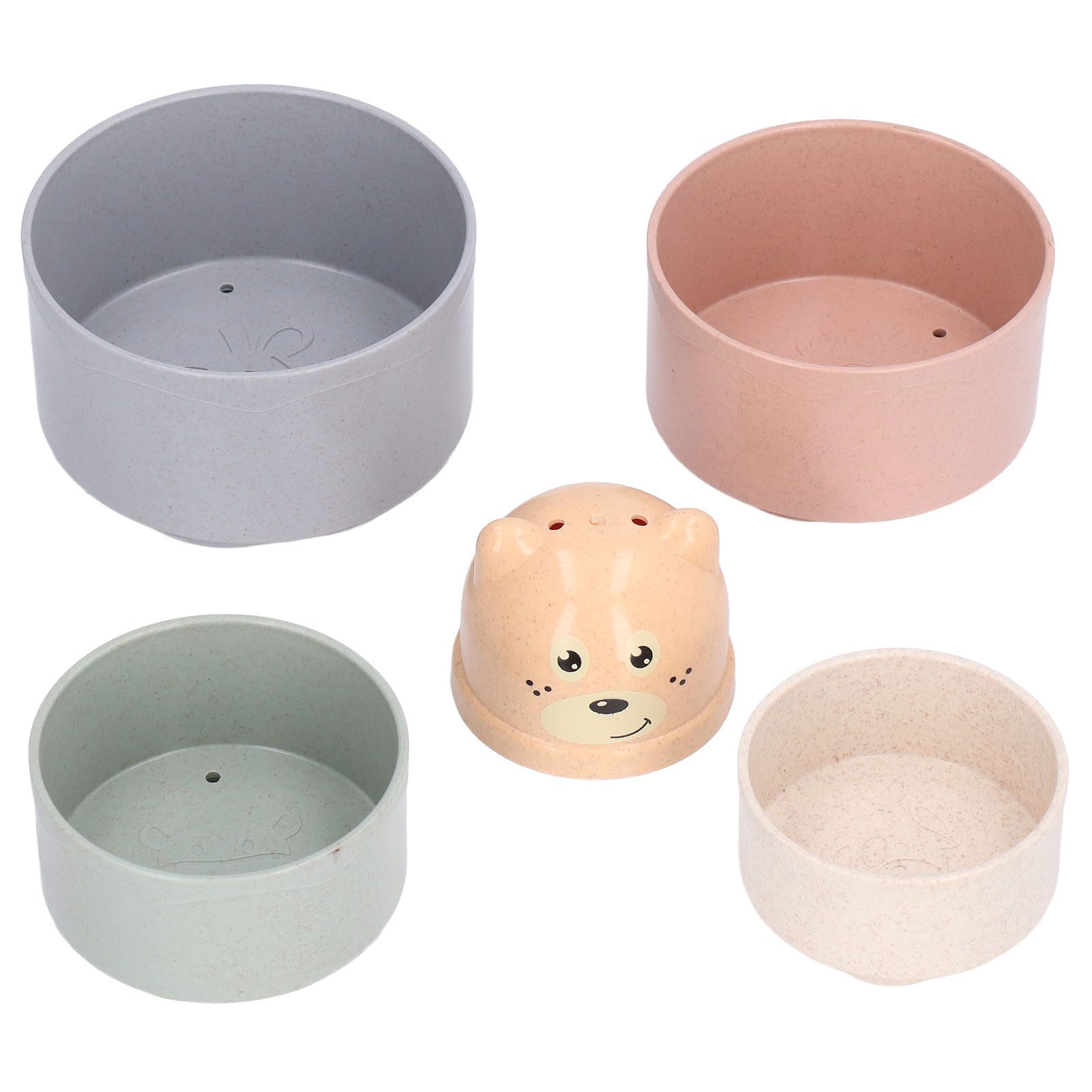 Set Educativ si Interactiv, Turn de Stivuit, Ursulet, 5 Piese, + 6 Luni