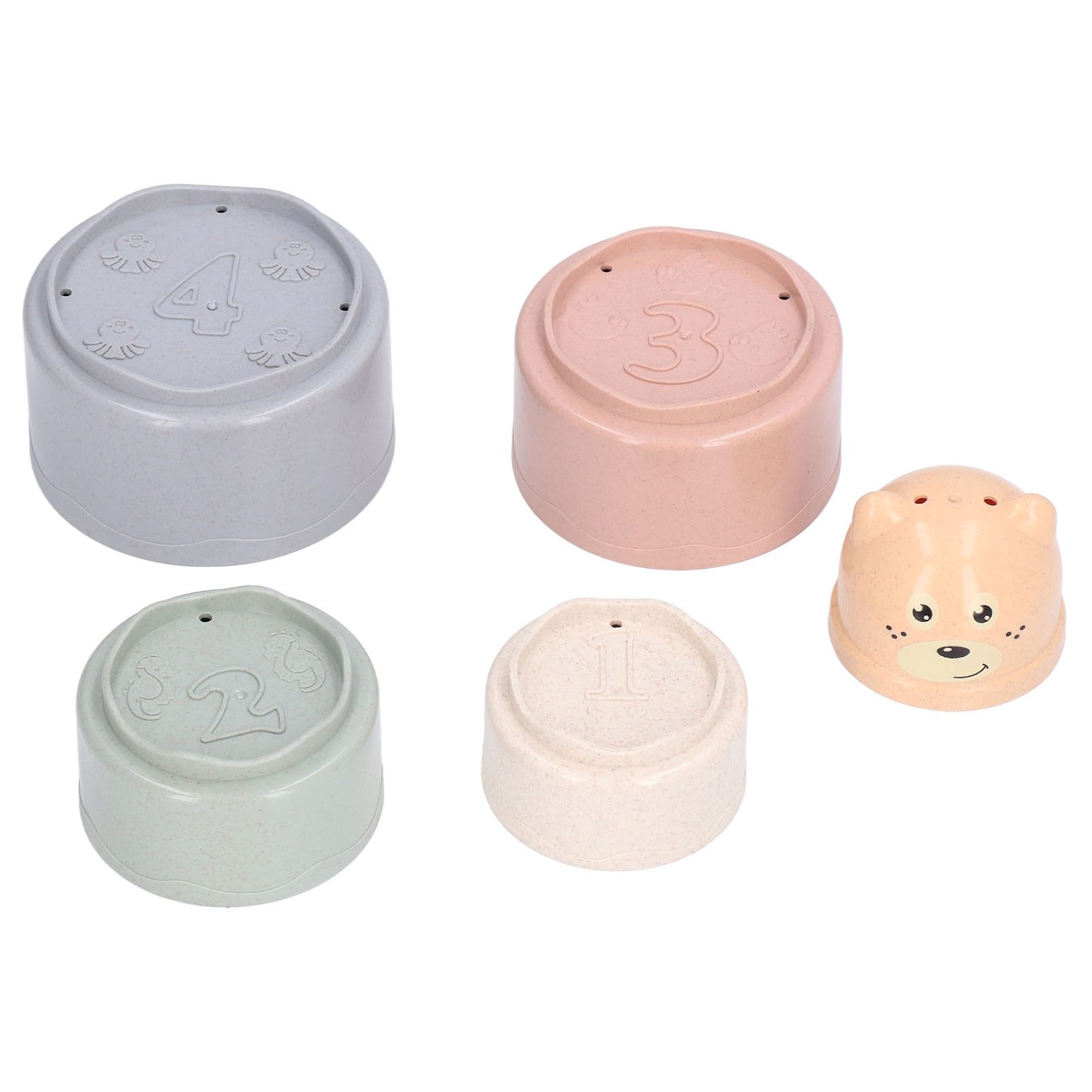 Set Educativ si Interactiv, Turn de Stivuit, Ursulet, 5 Piese, + 6 Luni