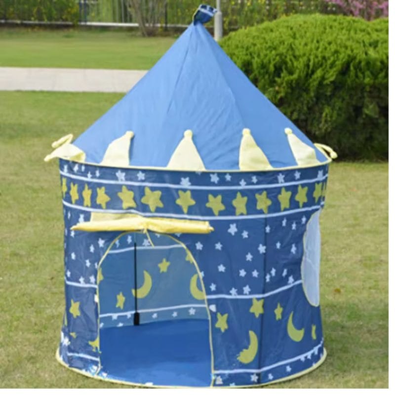 Cort de Joaca pentru Copii, Castelul Cavalerilor, Albastru, 135 x 105 x 105 Cm, Ideal pentru Aventuri si Distractie Infinita, + 3 Ani