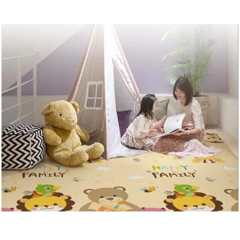 Covor Pliabil Educativ din Spuma pentru Copii, 180x150 cm, Grosime 1 cm, Termoizolant, Impermeabil, Multifunctional, Protectie si Confort, Cu Design Dublu Fata-Verso, + 1 An