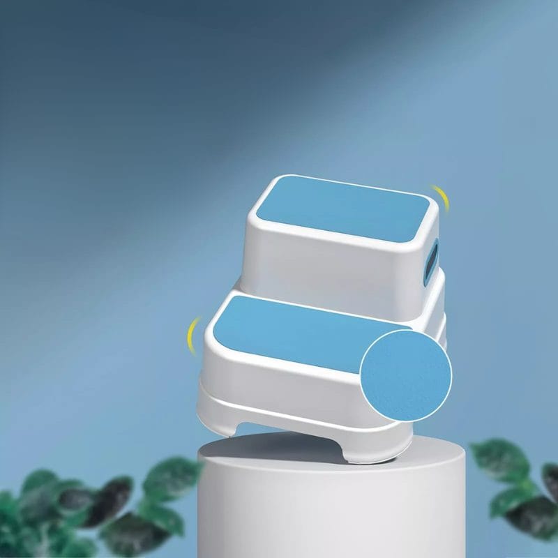 Scarita pentru Copii cu 2 Trepte, Design Antialunecare, Stabilitate Maxima, Usor de Utilizat, Ideala pentru Baie, Bucatarie, Toaleta, Spalat pe Dinti, Acces Mobilier, + 3 Ani