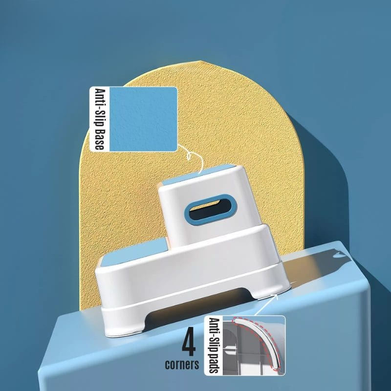 Scarita pentru Copii cu 2 Trepte, Design Antialunecare, Stabilitate Maxima, Usor de Utilizat, Ideala pentru Baie, Bucatarie, Toaleta, Spalat pe Dinti, Acces Mobilier, + 3 Ani