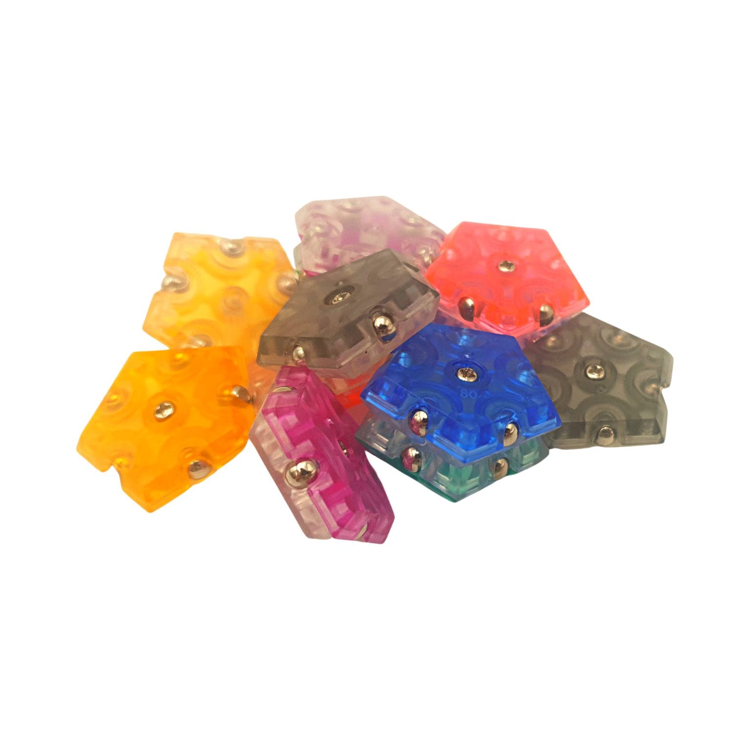 Sfera Magnetica Antistres, 12 Piese, 60 Magneti de Pamant, 2 Fete, 100 Combinatii Posibile, Diametru 3.5 Cm, Multicolor, + 6 Ani, Utility One