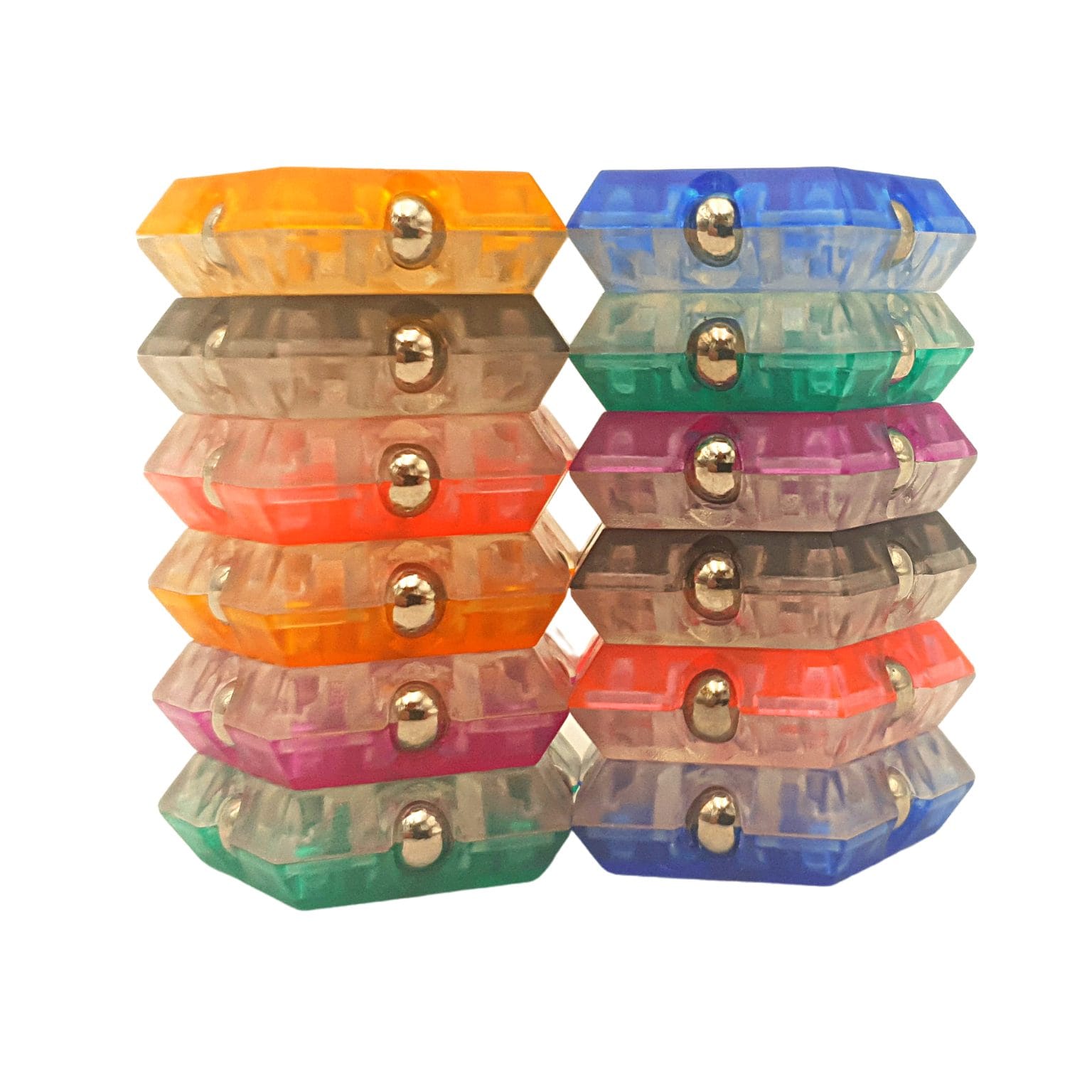 Sfera Magnetica Antistres, 12 Piese, 60 Magneti de Pamant, 2 Fete, 100 Combinatii Posibile, Diametru 3.5 Cm, Multicolor, + 6 Ani, Utility One