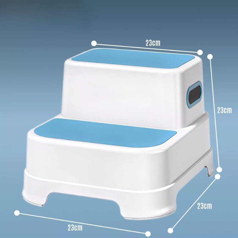 Scarita pentru Copii cu 2 Trepte, Design Antialunecare, Stabilitate Maxima, Usor de Utilizat, Ideala pentru Baie, Bucatarie, Toaleta, Spalat pe Dinti, Acces Mobilier, + 3 Ani